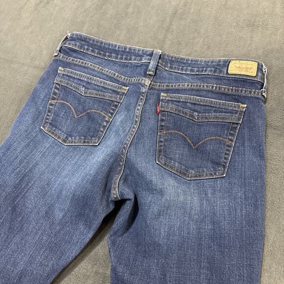 Levis 545 Women's Low Rise Bootcut Blue Denim Jeans Size 12 Inseam 30 - Picture 7 of 9